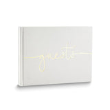 GUESTS Suede Leather Guest Book