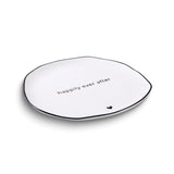 Ceramic HAPPILY EVER AFTER Wedding Cake Plate