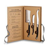 Charcuterie Essentials Set of 3 Stainless Steel Knives with Plastic Handles