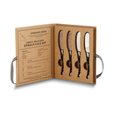 Charcuterie Spreaders Set of 4 Stainless Steel Cheese Knives with Plastic Handles