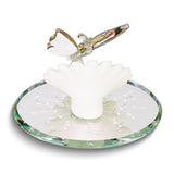 Glass Baron Daisy with Monarch Butterfly Handcrafted Glass Figurine