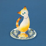 Glass Baron Tabby Cat Handcrafted Glass Figurine