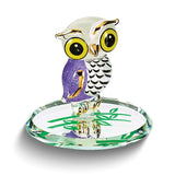 Glass Baron Big Snowy Owl Handcrafted Glass Figurine