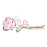 Glass Baron I LOVE YOU Pink Rose Handcrafted Glass Figurine with 22k Gold Trim