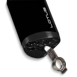 Lotus Monarch Black Matte and Rubberized Black Quad Torch Flame Free-Standing Lighter with Fold-out Cigar Punch and Cigar Rest Cap