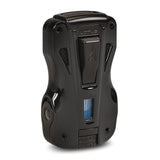 Lotus GT Glossy and Matte Black Double Pinpoint Flame Lighter with 2 Fold-out Cigar Punches