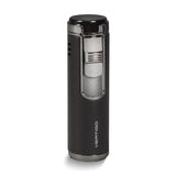 Vertigo Eloquence Black and Gunmetal Quad Torch Flame Free-Standing Lighter with Fold-out Cigar Punch