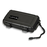 Lotus Watertight and Airtight Impact Resistant 5-Stick Travel Humidor with Built-in Foam Humidifier and Carry Strap