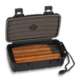 Lotus Watertight and Airtight Impact Resistant 10-Stick Travel Humidor with Built-in Foam Humidifier and Carry Strap
