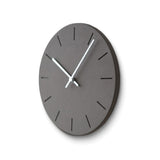 Black Acrylic with Concrete Finish Battery Operated Quartz Wall Clock with Silent Movement