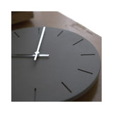 Black Acrylic with Concrete Finish Battery Operated Quartz Wall Clock with Silent Movement