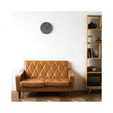 Black Acrylic with Concrete Finish Battery Operated Quartz Wall Clock with Silent Movement