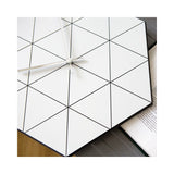 Black Hexagon Wire Acrylic and Wood Quartz Wall Clock with Silent Movement