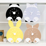 Yellow and White Rabbit Quartz Wall Clock