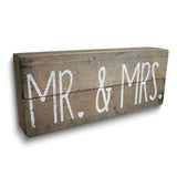 MR. AND MRS. Grey Wood Wall Plaque