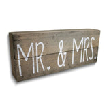 MR. AND MRS. Grey Wood Wall Plaque