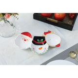 Santa, Snowman and Reindeer Three Section Ceramic Server Tray