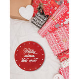 HOLIDAY CALORIES DON'T COUNT Red Ceramic Cookie Tray