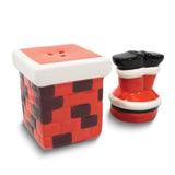 Santa and Chimney Ceramic Salt and Pepper Shakers