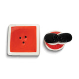 Santa and Chimney Ceramic Salt and Pepper Shakers