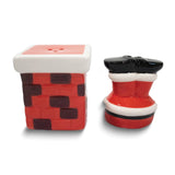Santa and Chimney Ceramic Salt and Pepper Shakers