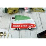 Christmas Tree on Bus Ceramic Cookie Plate