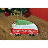 Christmas Tree on Bus Ceramic Cookie Plate
