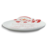 Snowman HOLIDAY CALORIES DON'T COUNT Ceramic Cookie Plate