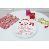 Snowman HOLIDAY CALORIES DON'T COUNT Ceramic Cookie Plate