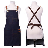 Dark Blue Denim Childs Apron with Oven Mitts