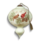 Neqwa Art Joyeux Noel by Tim Coffey Hand-painted Glass Ornament