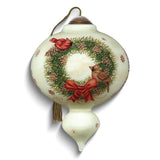 Neqwa Art Joyeux Noel by Tim Coffey Hand-painted Glass Ornament