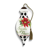 Neqwa Art Peace Cardinal SEASON OF PEACE by Susan Winget Hand-painted Glass Ornament