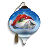 Neqwa Art Cuddling Kittens by Sarah Summers Hand-painted Glass Ornament
