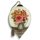 Neqwa Art Live Simple, Remain Grateful by Suzanne Nicoll Hand-painted Glass Ornament