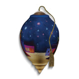 Neqwa Art Glory to The Newborn King by Sarah Summers Hand-painted Glass Ornament