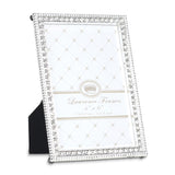 Sarah Silver-tone Beaded and Crystal 4x6 Photo Frame