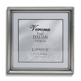 Pewter Brushed and Beaded 5X5 Photo Frame