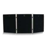 Pewter Portrait Hinged Brushed and Beaded 8x10 Triple Photo Frame