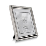 Silver-tone Polished Beaded 5x5 Photo Frame