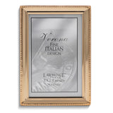 Gold-tone Polished Beaded 3x5 Photo Frame