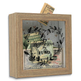 HONEYMOON FUND Wooden Savings Shadow Box