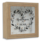 HONEYMOON FUND Wooden Savings Shadow Box