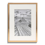 Gold-tone 6x8 Frame with Bevel-cut Mat For 4x6 Photo