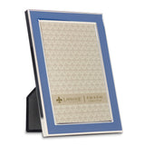 Silver-tone Navy Enamel 4x6 Photo Frame
