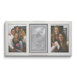 Metro Brushed Silver-tone Triple 4x6 Photo Frame