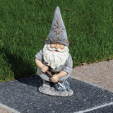 Resin and Dolomite Garden Gnome with Shovel Statue