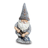 Resin and Dolomite Garden Gnome with Shovel Statue