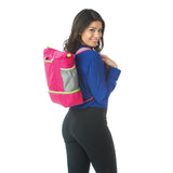 Helix Pink Ripstop Nylon Expandable Insulated Cooler Backpack