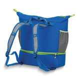 Helix Blue Ripstop Nylon Expandable Insulated Cooler Backpack